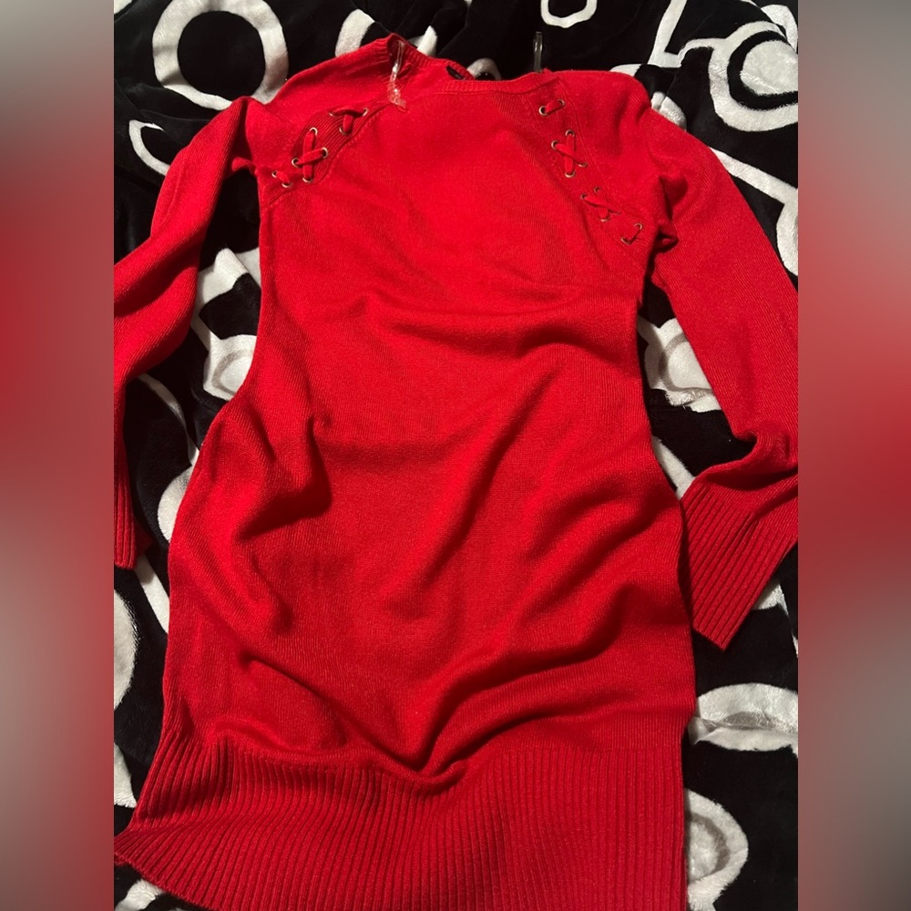 NWT red sweater dress
